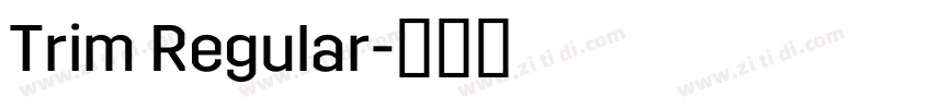 Trim Regular字体转换